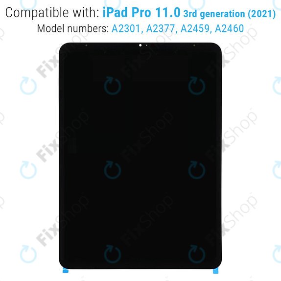 LCD Displej pro iPad Pro 11.0" (3rd Gen 2021, 4th Gen 2022), Dotykové sklo bez rámu, Refurbished