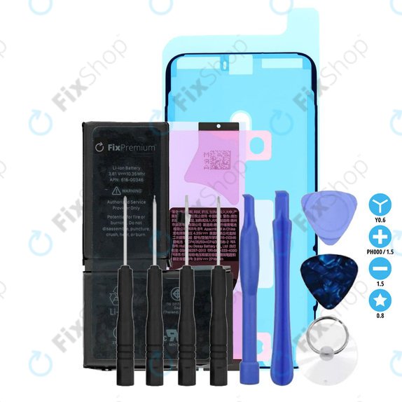 Baterie pro iPhone X, 2716mAh, Lepka (Adhesive), Nářadí, FixPremium