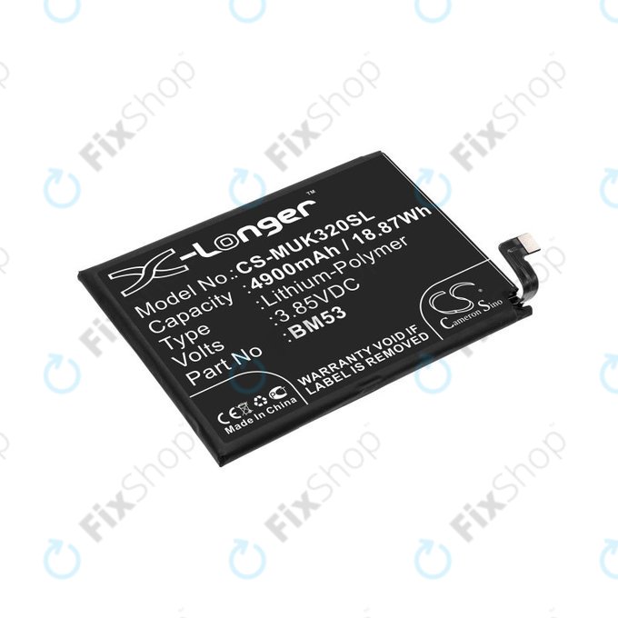 Baterie pro Xiaomi Mi 10T 5G M2007J3SY, 4900mAh, Li-Pol, 3.85 V, BM53, HQ