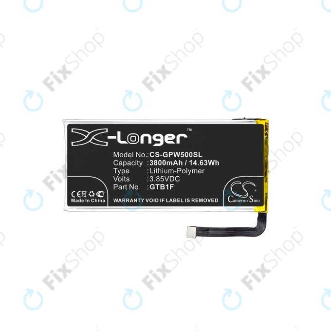 Baterie pro Google Pixel 5, 3800mAh, Li-Pol, 3.85 V, GTB1F, HQ
