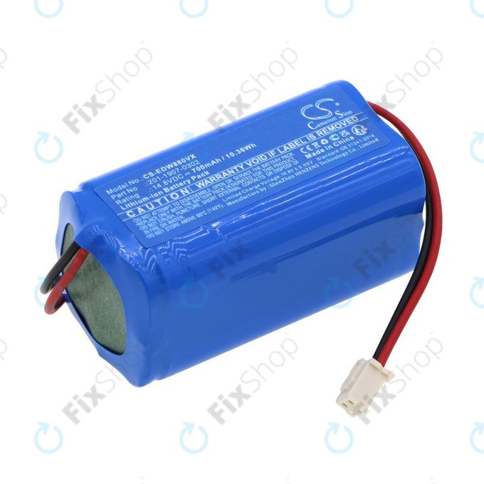 Baterie pro Ecovacs Winbot 880, 700, 700mAh, Li-Ion, 14.8V, 201-1907-0302, HQ
