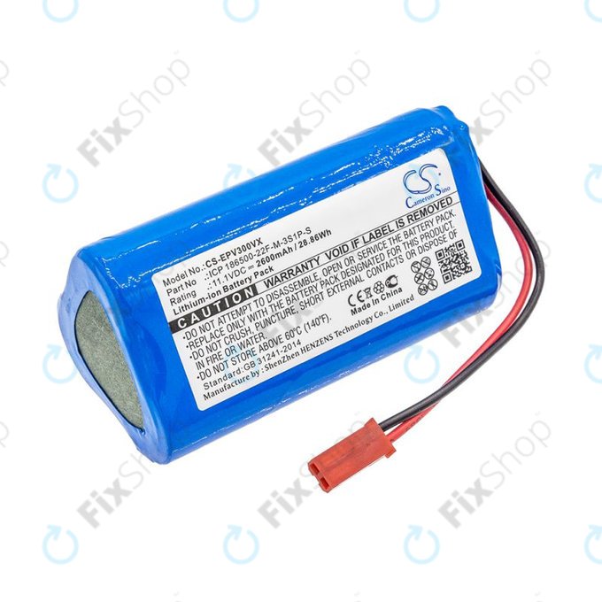 Baterie pro Electropan ilife V5, V5s, 2600mAh, Li-Ion, 11.1V, ICP 186500-22F-M-3S1P-S, HQ