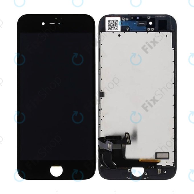 Displej In-Cell pro iPhone 8, SE (2020), SE (2022), Black, Dotykové sklo s rámem, FixPremium