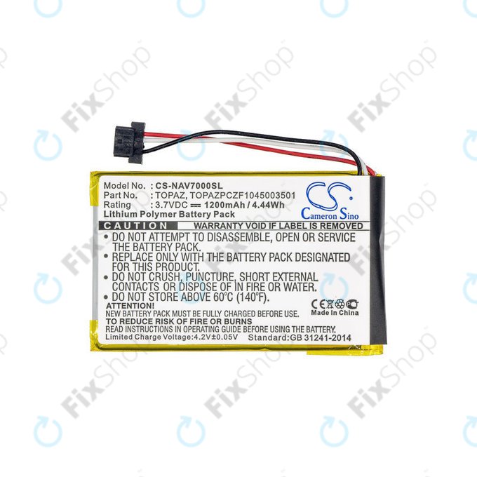 Baterie pro Navigon 70, 1200mAh, Li-Pol, 3.7V, Topaz, HQ