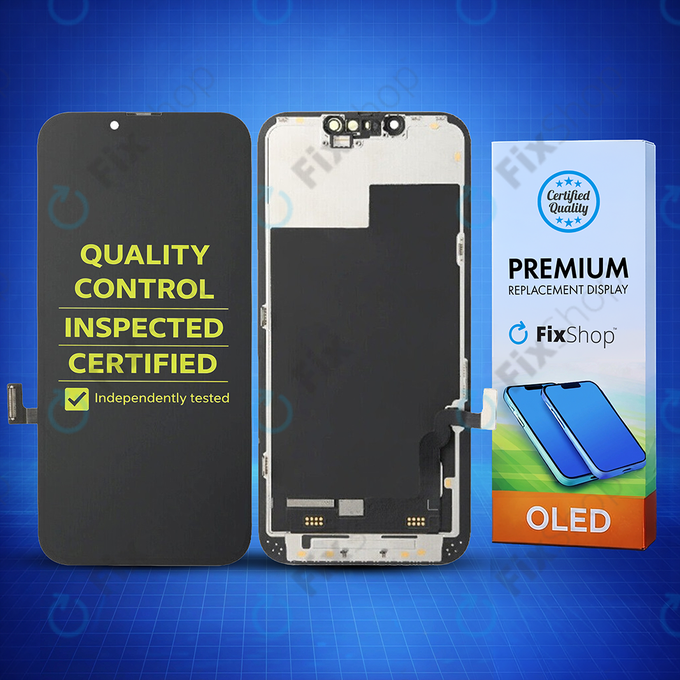 Displej Soft OLED pro iPhone 13, Dotykové sklo s rámem, FixPremium