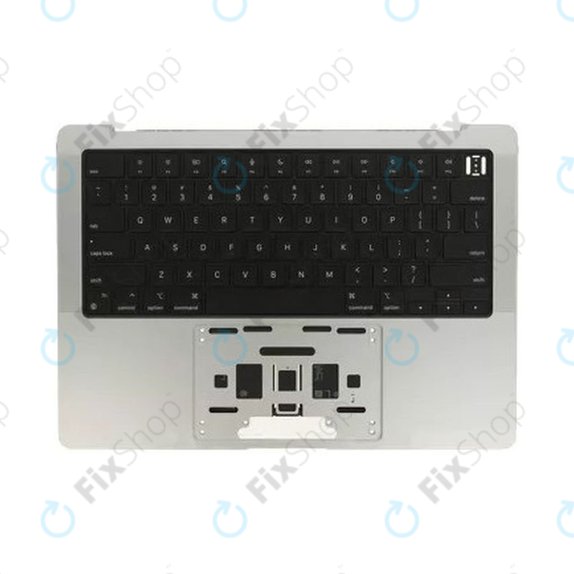 Horní rám klávesnice pro MacBook Pro 14", A2442 (2021), A2779 (2023), s klávesnicí US a baterií, Silver, 661-32211, Genuine Apple