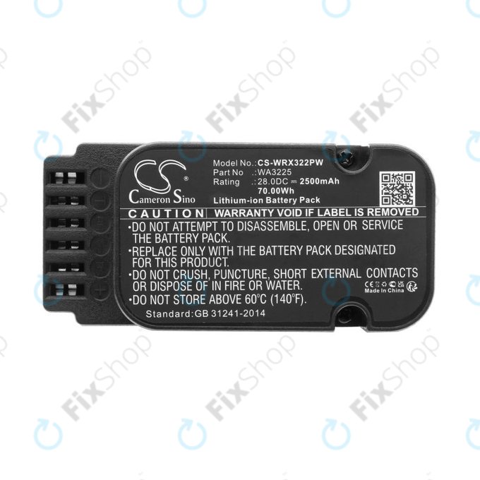 Baterie pro Worx Landroid WG790, WG796, L1500, L2000, 2500mAh, Li-Ion, 28V, WA3225, HQ