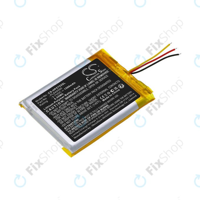 Baterie pro HyperX Cloud Flight, Cloud Alpha, 1500mAh, Li-Pol, 3.7V, PL644050, HQ