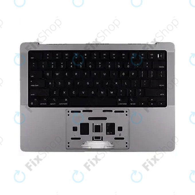 Horní rám klávesnice pro MacBook Pro 14", A3112 (2024), s klávesnicí US a baterií, Space Black, 661-42518, Genuine Apple