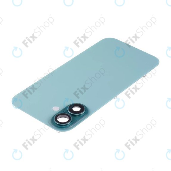 Apple iPhone 16 - Sklo Zadního Housingu + Sklíčko Kamery + Kovová Destička + Magsafe Magnet (Teal)