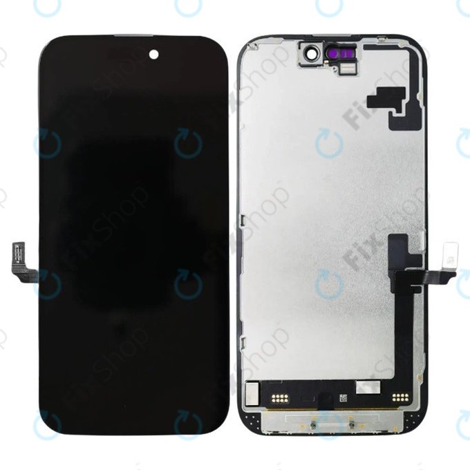 Displej Soft OLED pro iPhone 16, Dotykové sklo s rámem, FixPremium