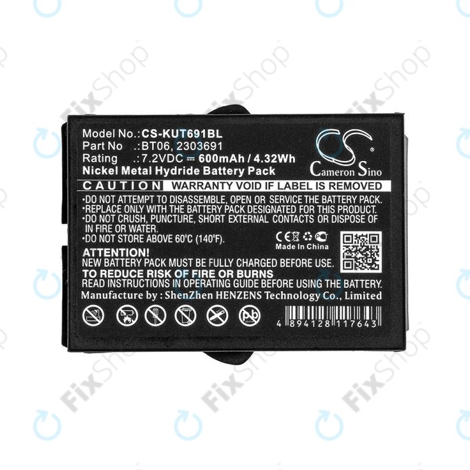 Baterie pro Ikusi TM60, 61, 62, 600mAh, Ni-MH, 7.2V, BT06, HQ