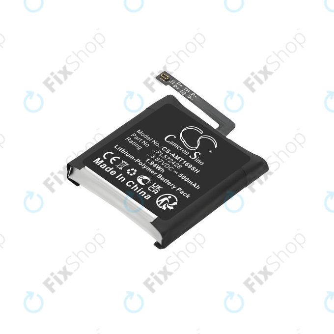 Baterie pro Amazfit T-Rex 2, A2169, A2170, 500mAh, Li-Pol, 3.87V, PL572428, HQ