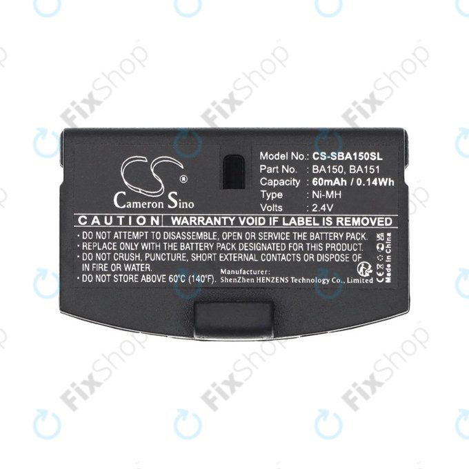 Baterie pro Sennheiser, 60mAh, Ni-MH, 2.4V, BA150, HQ