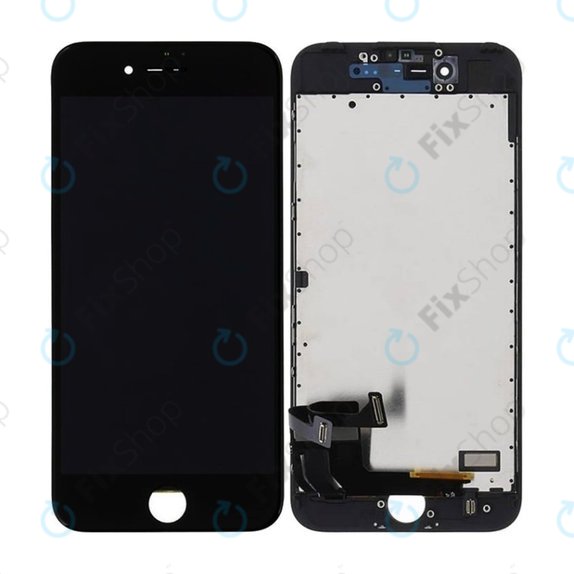 Displej In-Cell pro iPhone 7, Black, Dotykové sklo s rámem, FixPremium
