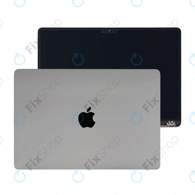 LCD displej pro MacBook Air 15", A3114 (2024), s předním sklem a krytem, Space Gray, 661-40259, Genuine Apple