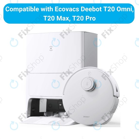 Sada náhradních dílů pro Ecovacs T20, T20 Max, T20 Pro (2x Hlavní kartáč, 4x Filtr, 4x Boční kartáč – bílý)