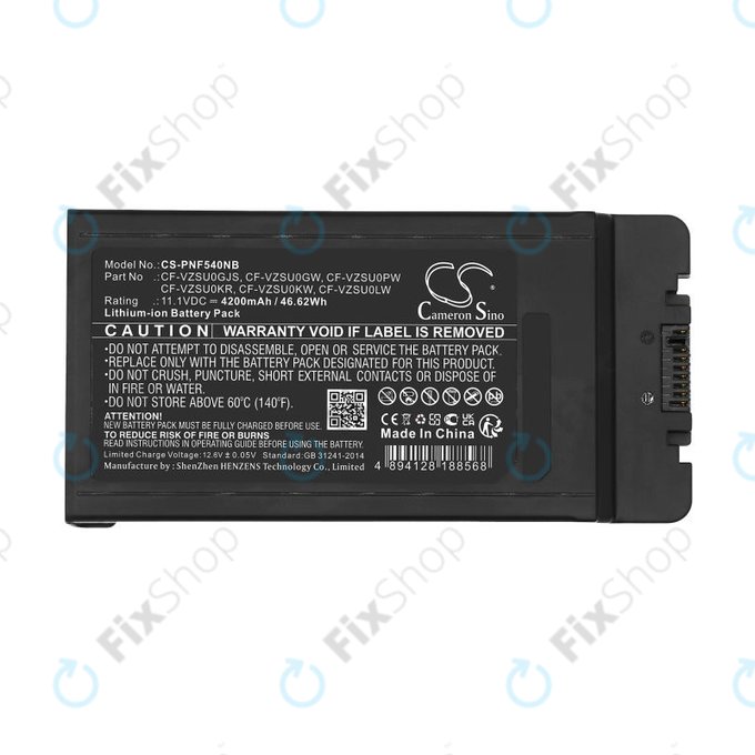 Baterie pro Panasonic CF-54, 4200mAh, Li-Ion, 11.1V, CF-VZSU0GJS, HQ