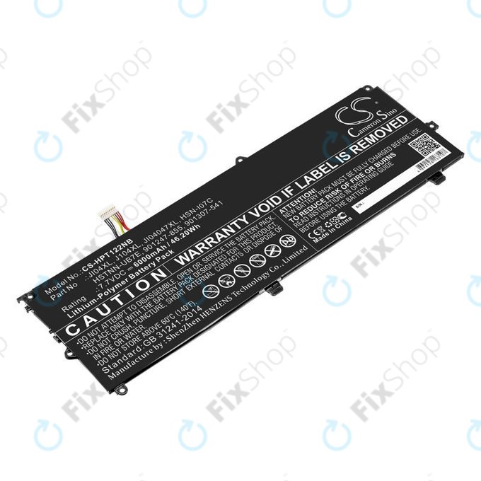 Baterie pro HP Elite X2 1012 G2, 6000mAh, Li-Pol, 7.7V, JI04XL, HQ