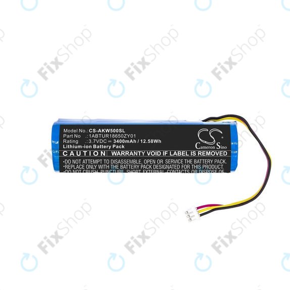Baterie pro Akai 5000 Solo, Ewi 5000, 3400mAh, Li-Ion, 3.7V, 1ABTUR18650ZY01, HQ