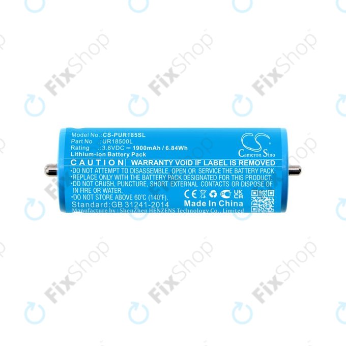 Baterie pro Braun Silk-épil 5, Silk-épil 7, Silk-épil 9, 1900mAh, Li-Ion, 3.6V, UR18500L, HQ