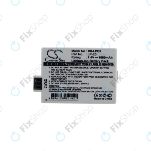 Canon EOS 450D, 500D, 1000D, Kiss F, Kiss X2, Kiss X3, Rebel T1i, XS, XSi - Baterie LP-E5 Li-Ion 1080mAh HQ
