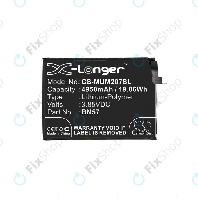 Baterie pro Xiaomi Poco X3 NFC M2107J20CG, 4950mAh, Li-Pol, 3.85 V, BN57, HQ