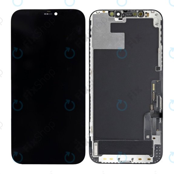 Displej Hard OLED pro iPhone 12, 12 Pro, Dotykové sklo s rámem, FixPremium