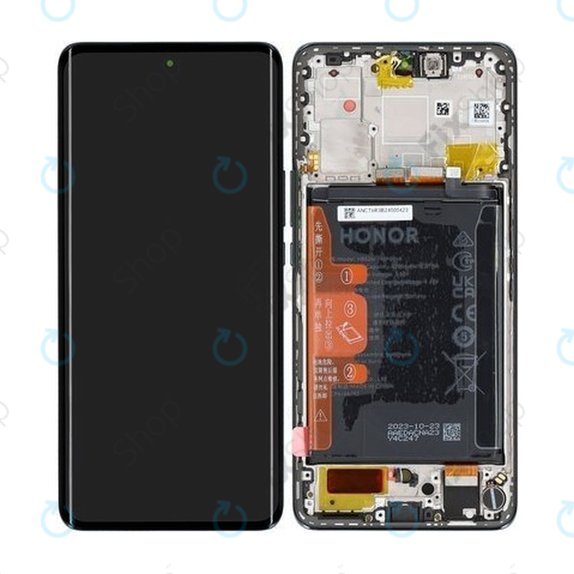 Honor Magic6 Lite - LCD Displej + Dotykové Sklo + Rám + Baterie (Black) - 0235AHHP, 0235AHHU Genuine Service Pack