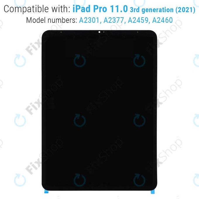 LCD Displej pro iPad Pro 11.0" (3rd Gen 2021, 4th Gen 2022), Dotykové sklo bez rámu, Refurbished