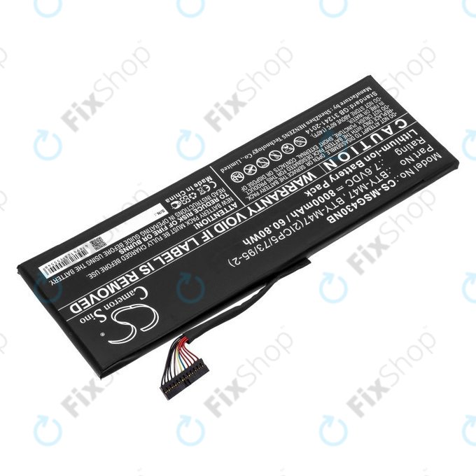 Baterie pro MSI GS40, GS43, MS14, 8000mAh, Li-Ion, 7.6V, BTY-M47, HQ