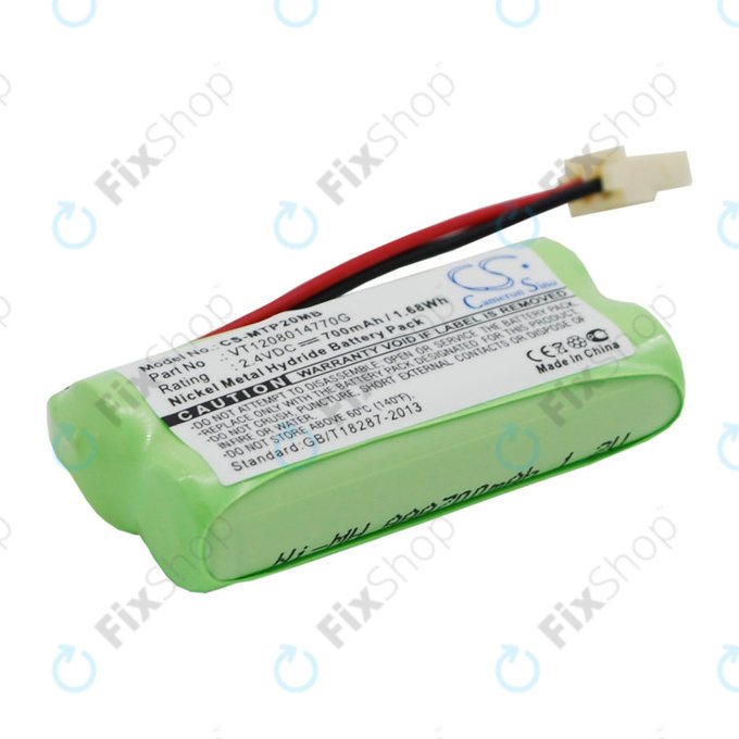 Baterie pro Motorola MBP20, 700mAh, Ni-MH, 2.4V, VT1208014770G, HQ