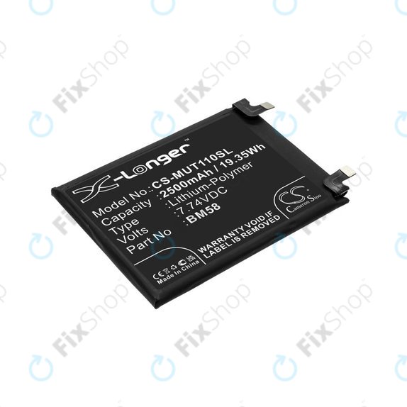 Baterie pro Xiaomi 11T Pro, 2500mAh, Li-Pol, 7.74 V, BM58, HQ