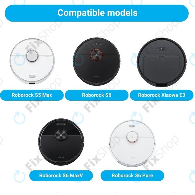 Sada náhradních dílů pro Xiaomi Robot Vacuum E5 (2x Filtr, 4x Boční kartáč)