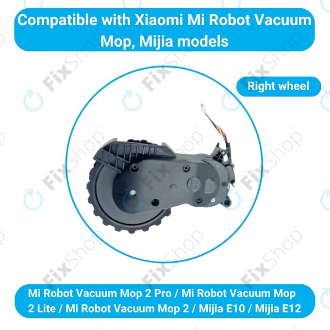 Xiaomi Mijia E10, E12, Mi Robot Vacuum Mop 2 Lite, 2 Pro - Kolo s Motorem (Pravé) (Černé)