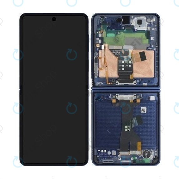 Samsung Galaxy Z Flip 7 F766B - LCD Displej + Dotykové Sklo + Rám (Blue Shadow) OLED