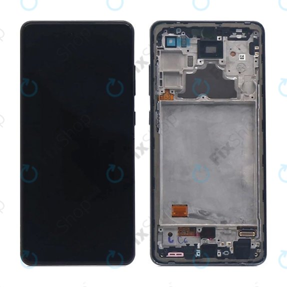 Samsung Galaxy A72 A725F, A726B - LCD Displej + Dotykové Sklo + Rám (Awesome Black) TFT