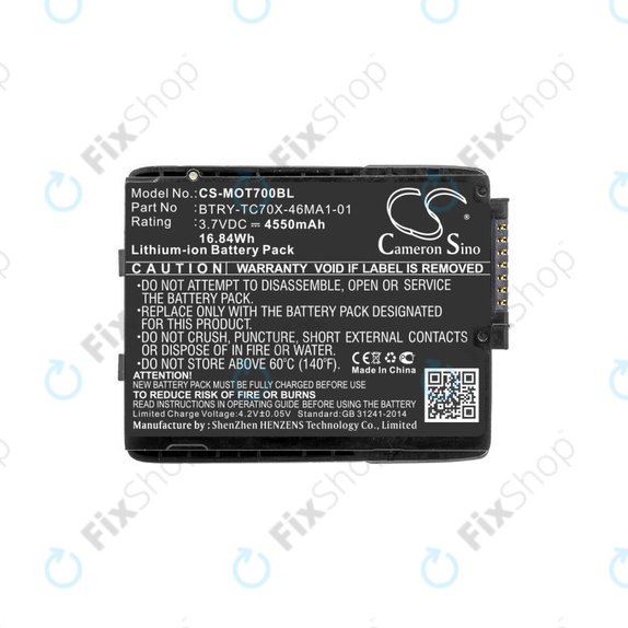 Baterie pro Motorola TC70, Motorola TC75, 4550mAh, Li-Ion, 3.7V, 82-171249-01, HQ