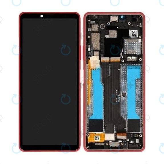 Sony Xperia 10 III - LCD Displej + Dotykové Sklo + Rám (Pink) - A5034095A Genuine Service Pack