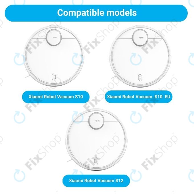 Sada náhradních dílů pro Xiaomi Robot Vacuum S10, S10 EU, S12 (1x Hlavní kartáč, 2x Filtry, 2x Boční kartáče, 2x Mopovací utěrky)