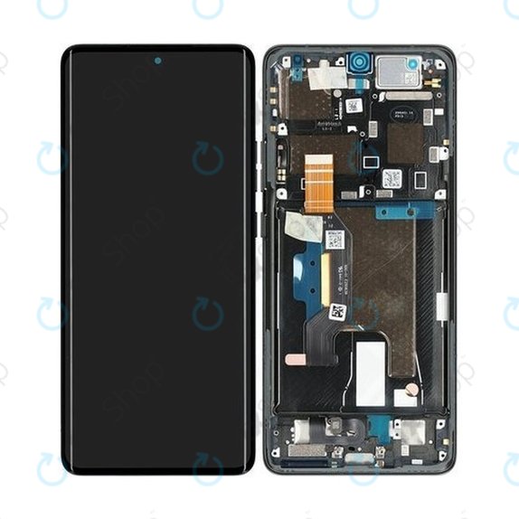 Motorola Edge 50 Ultra - LCD Displej + Dotykové Sklo + Rám (Forest Grey) OLED
