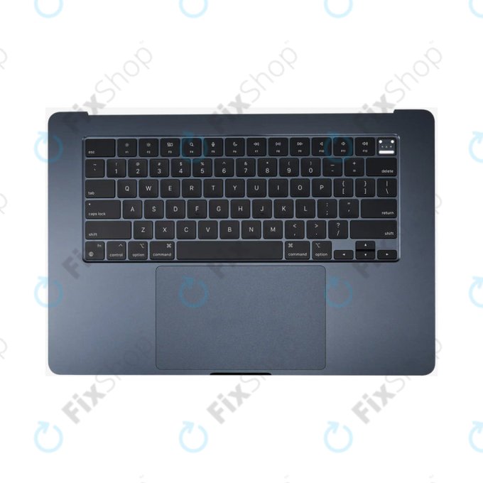 Horní rám klávesnice pro MacBook Air 15", A3114 (2024), s klávesnicí US a baterií, Midnight, 661-40269, Genuine Apple