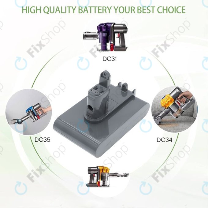 Baterie pro Dyson DC31, DC34, DC35, DC44, DC56, 2500mAh, Li-Ion, 22.8V, 965557-03, HQ