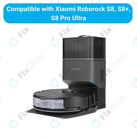 Sada náhradních dílů pro Xiaomi Roborock S8, S8+, S8 Pro Ultra (1 pár hlavních kartáčů, 2x Filtr, 2x Boční kartáč – černý, 2x Mopovací útěrka, 2x Sáček na prach)