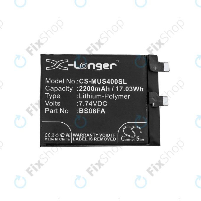 Baterie pro Xiaomi Black Shark 4, 2200mAh, Li-Pol, 7.74 V, BS08FA, HQ