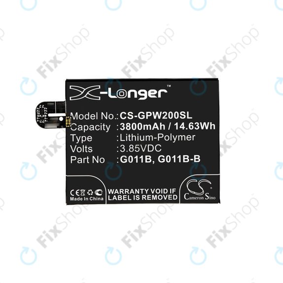 Baterie pro Google Pixel 2 XL G011C, 3800mAh, Li-Pol, 3.85 V, G011B, HQ