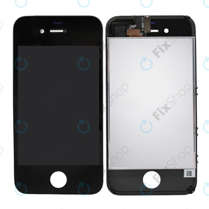 Displej pro iPhone 4S, Black, Dotykové sklo s rámem