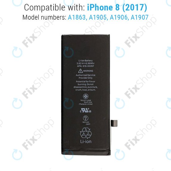 Baterie pro iPhone 8, 1821mAh