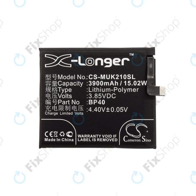 Baterie pro Redmi K20 Pro, Redmi M1903f11a, Redmi M1903f11c, 3900mAh, Li-Pol, 3.85 V, BP40, HQ