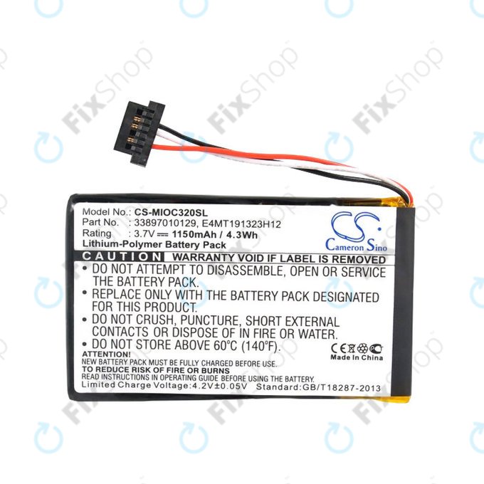 Baterie pro Mitac Mio C320, C520, C520t, C720, C810, BP-LX1320/11-B0001 SN, Li-Polymer, 3.7V, 1150mAh, HQ